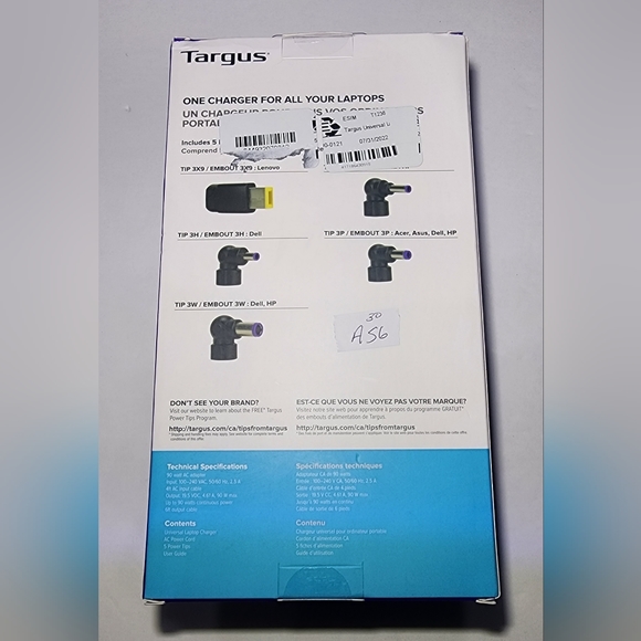 Targus universal laptop charger 90watt - Picture 3 of 3